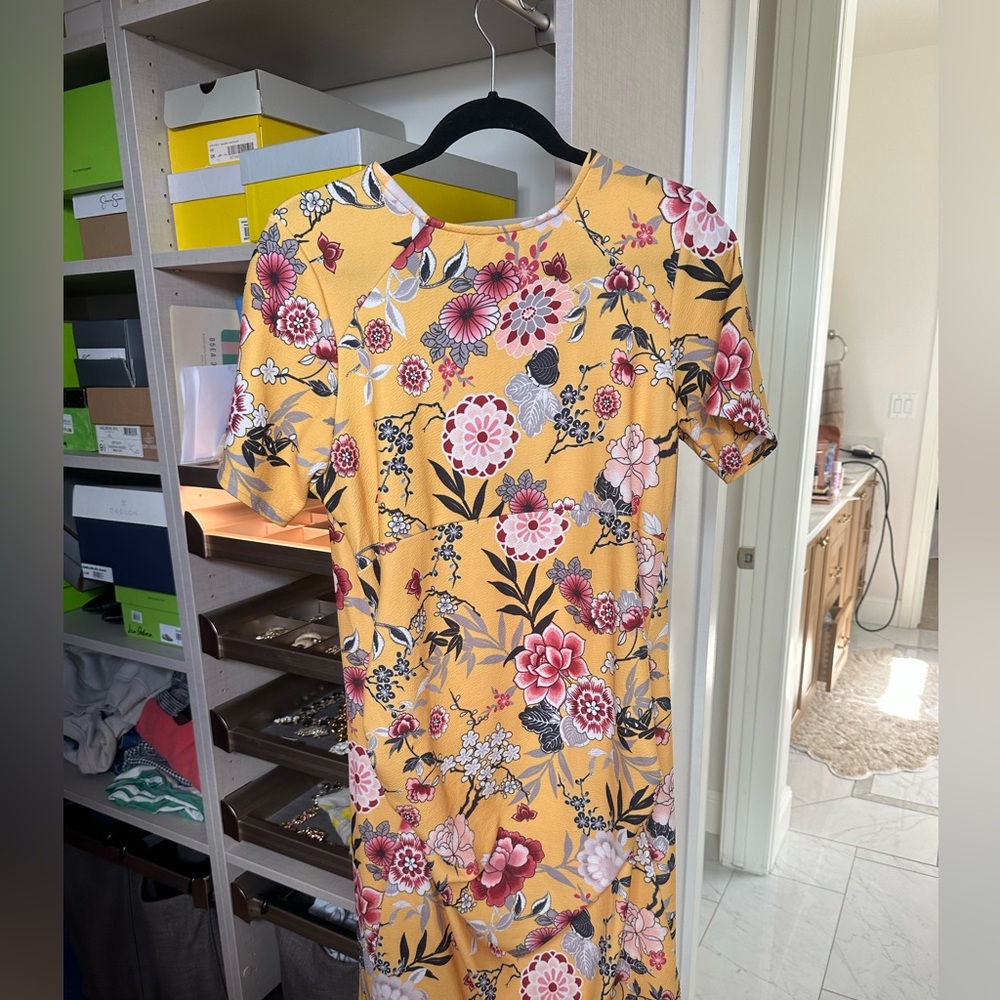 ASOS Maternity Yellow Floral Dress
